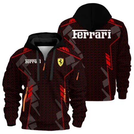 Ferrari F1 Teamwear Hoodie Half Zip BLVA5326A1FRRHDF
