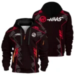 Haas F1 Teamwear Hoodie Half Zip BLVA5326A1HAASHDF