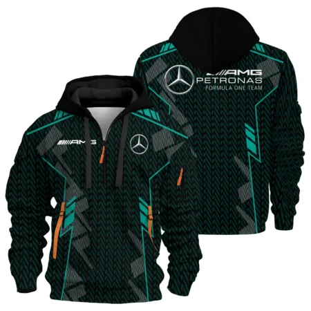 Mercedes F1 Teamwear Hoodie Half Zip BLVA5326A1MERHDF