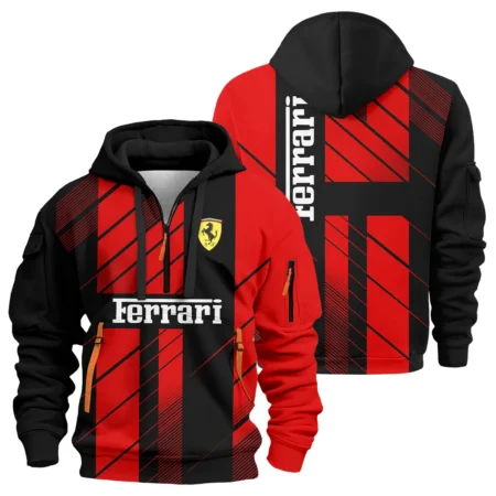 Ferrari F1 Teamwear Hoodie Half Zip BLVA5326A2FRRHDF
