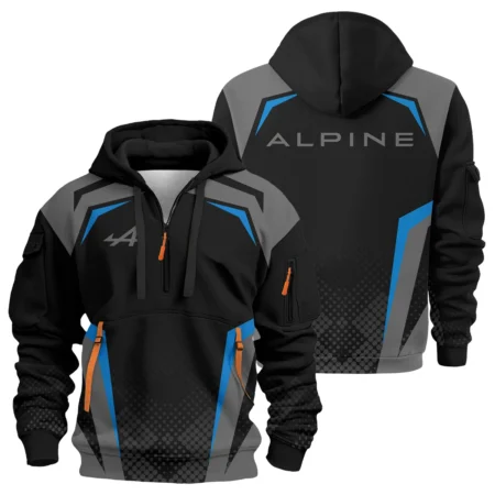 Alpine F1 Teamwear Hoodie Half Zip BLVA5326A3ALPHDF