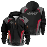 Haas F1 Teamwear Hoodie Half Zip BLVA5326A3HAASHDF