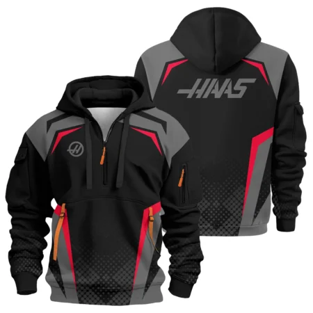 Haas F1 Teamwear Hoodie Half Zip BLVA5326A3HAASHDF
