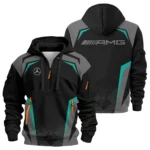 Mercedes F1 Teamwear Hoodie Half Zip BLVA5326A3MERHDF