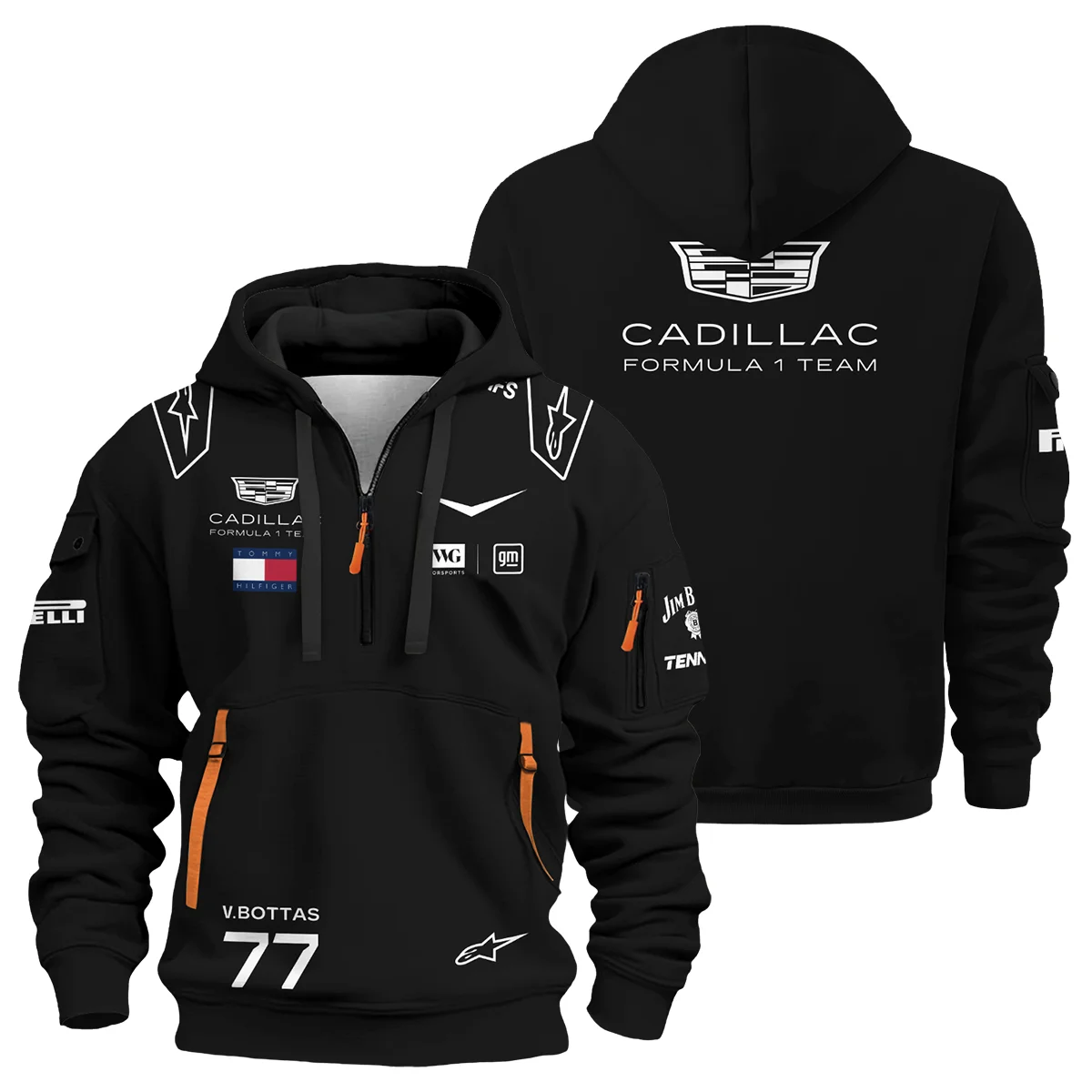 2026 Valtteri Bottas Cadillac F1 Team Apparel Hoodie Half Zip BLVA9326VB3HDF