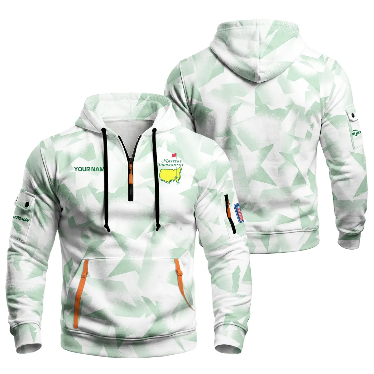 TaylorMade Masters Tournament Hoodie Half Zipper All Over Prints QTMT030225A3TM-HDF - Image 3