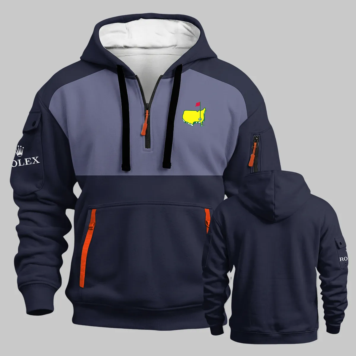 Rolex Masters Tournament Hoodie Half Zipper All Over Prints - Gift for Golf Fans QTMT250326A1ROXNV-HDF - Image 3