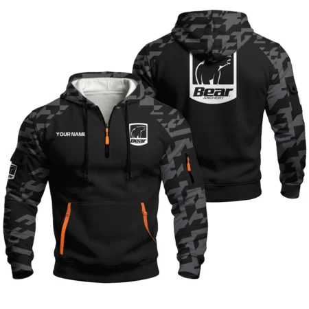 Bear Archery Hoodie Half Zipper Designed for True Fans QTAR070225A2BEA