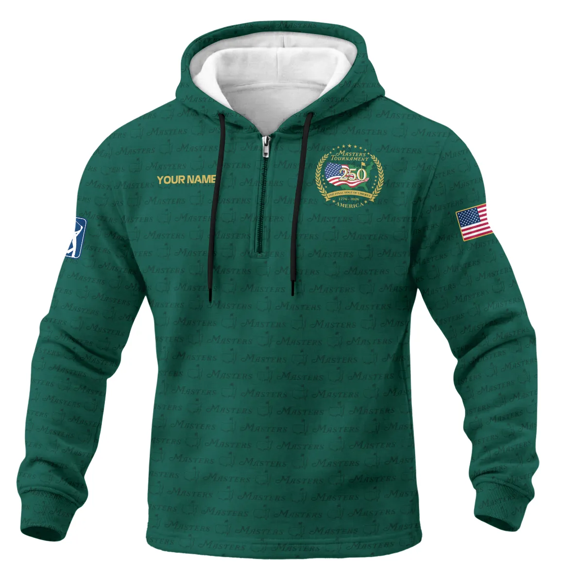 Masters Tournament America 250 Anniversary 1/4 Zipper Hoodie QTMT040325A1NBB-1/4HD