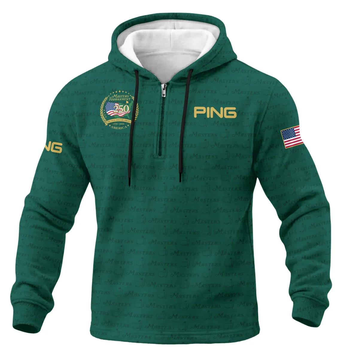 Ping Masters Tournament America 250 Anniversary 1/4 Zipper Hoodie QTMT040325A1PI-1/4HD