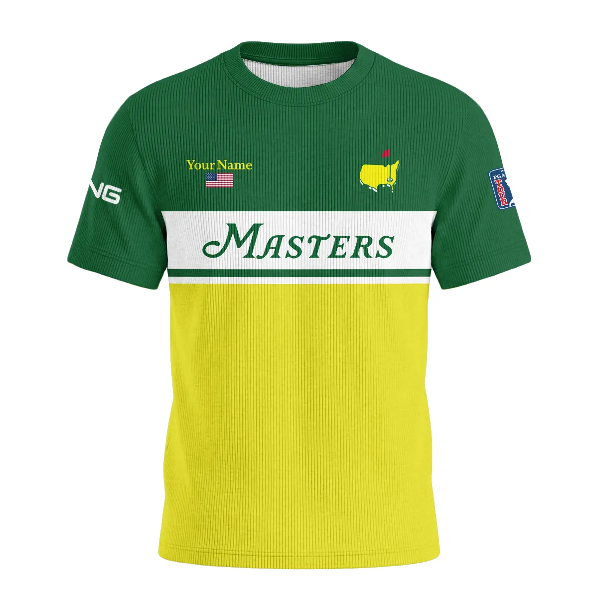 Ping Masters Tournament Unisex Classic Logo Ribbed T-Shirt QTMT100325A1PI-RTS