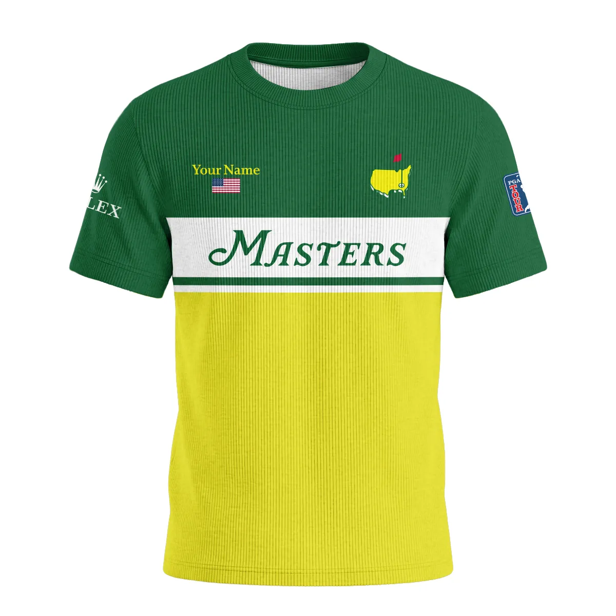 Rolex Masters Tournament Unisex Classic Logo Ribbed T-Shirt QTMT100325A1ROX-RTS