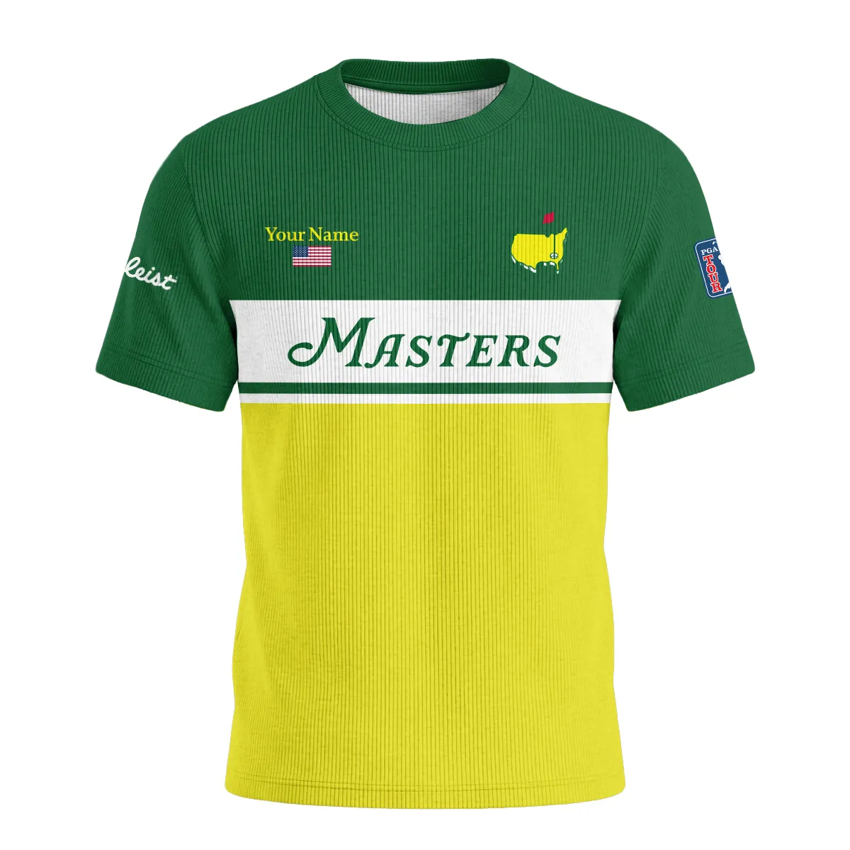 Masters Tournament Titleist Unisex Classic Logo Ribbed T-Shirt QTMT100325A1TL-RTS