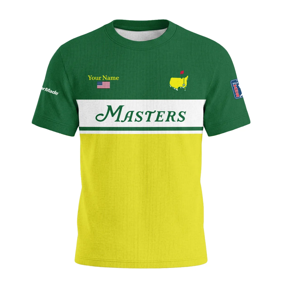 TaylorMade Masters Tournament Unisex Classic Logo Ribbed T-Shirt QTMT100325A1TM-RTS