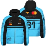 2026 Oscar Piastri 81 McLaren F1 Teamwear Down & Puffer Jackets BLOP25326A3HCJ - Cyan
