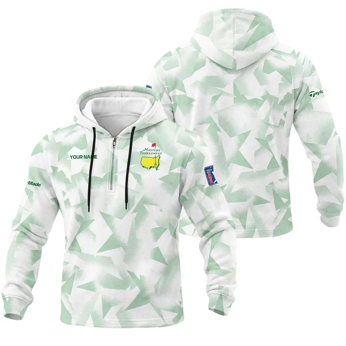 TaylorMade Masters Tournament 1/4 Zipper Hoodie All Over Prints QTMT030225A3TM-1/4HD - Image 3
