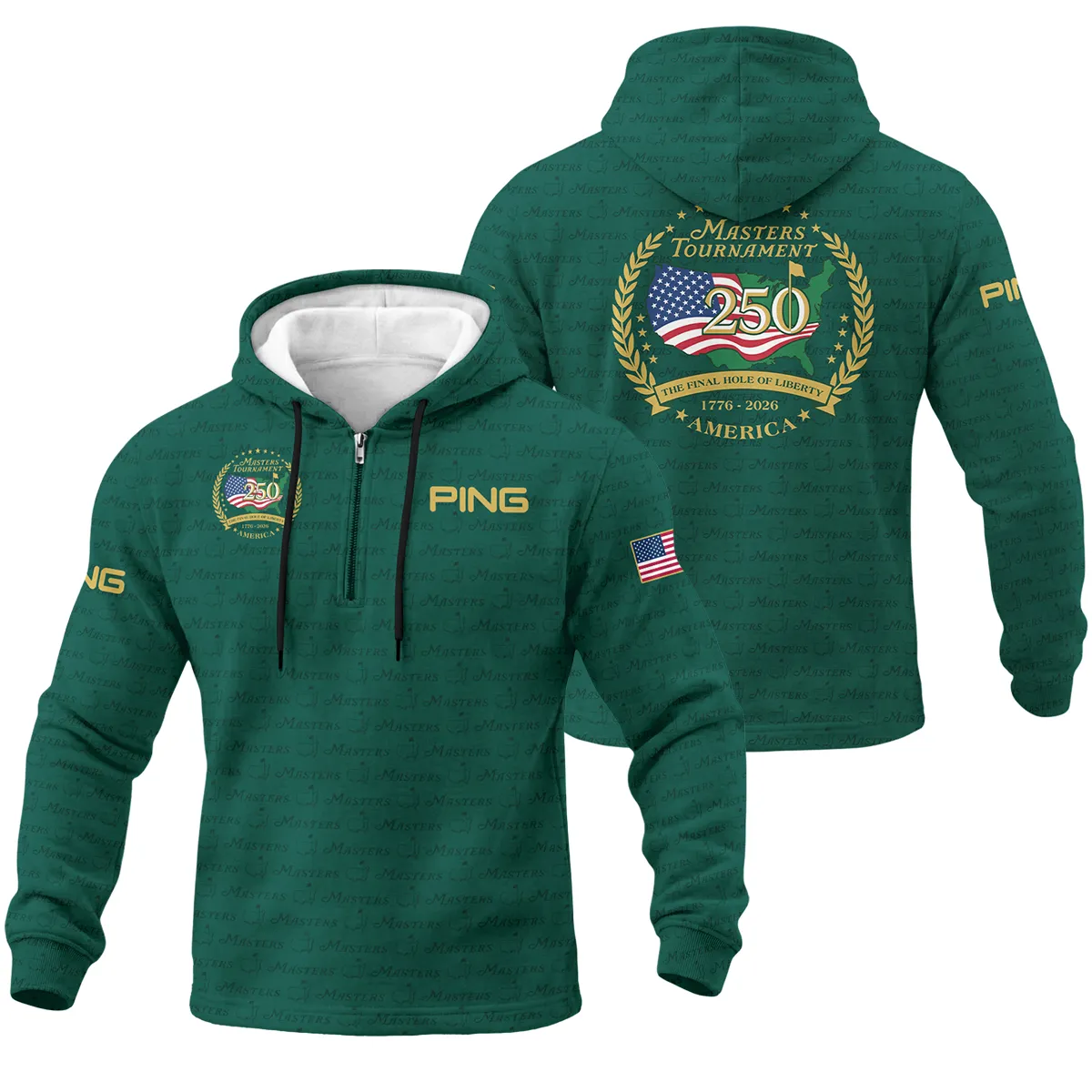 Ping Masters Tournament America 250 Anniversary 1/4 Zipper Hoodie QTMT040325A1PI-1/4HD - Image 3