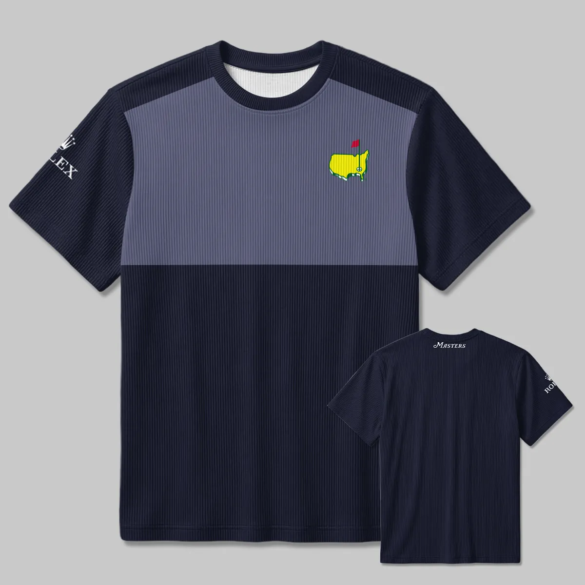 Rolex Masters Tournament Unisex Classic Logo Ribbed T-Shirt All Over Prints - Gift for Golf Fans QTMT250326A1ROXNV-RTS - Image 3
