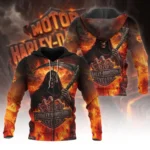 Harley-Davidson Motorcycle Hell Reaper Zipper Hoodie All Over Prints Gift Fan Love QTVAHL250226A17-ZHD