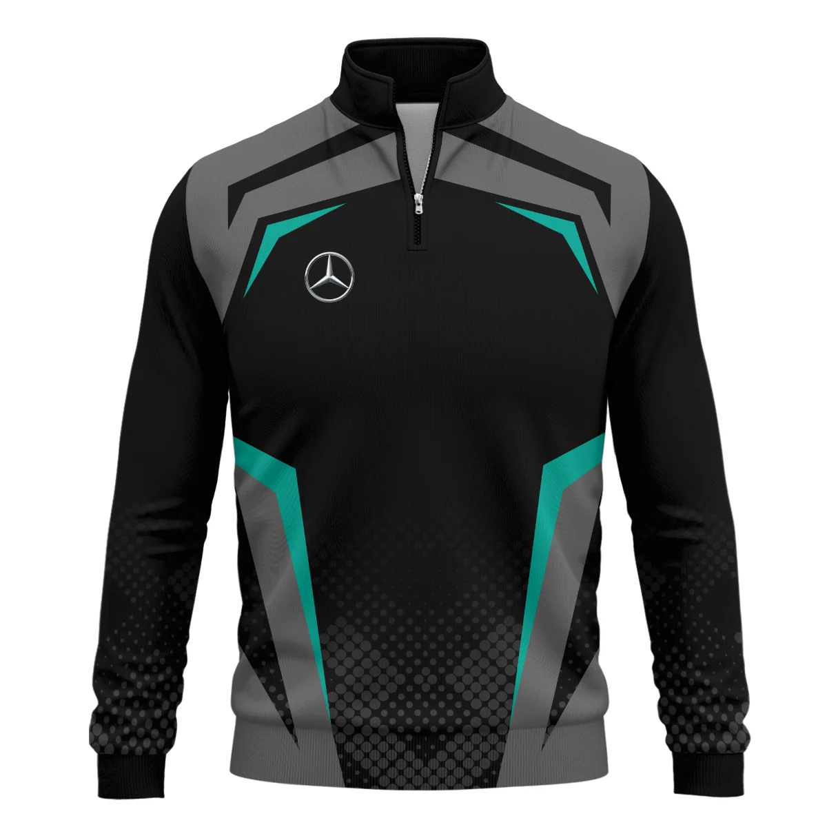 Mercedes F1 Teamwear Quarter Zip Sweatshirt BLVA5326A3MERQZS - Image 2
