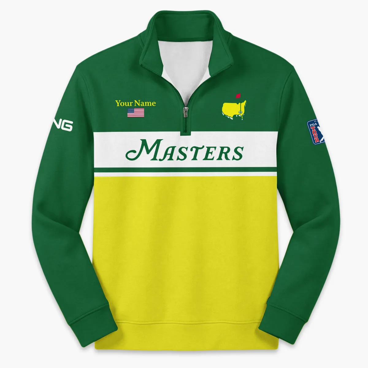 Ping Masters Tournament Quarter Zip Sweatshirt All Over Prints QTMT100325A1PI-QTZ