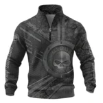 Harley-Davidson Motorcycle Iron Skull Quarter Zip Sweatshirt All Over Prints Gift Fan Love QTVAHL250226A12-QTZ