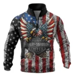 Harley-Davidson Motorcycle American Spirit Quarter Zip Sweatshirt All Over Prints Gift Fan Love QTVAHL250226A13-QTZ