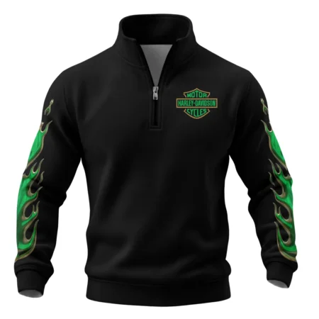 Harley-Davidson Motorcycle Green Phantom Quarter Zip Sweatshirt All Over Prints Gift Fan Love QTVAHL250226A15-QTZ