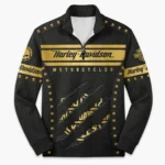Harley-Davidson Motorcycle Gilded Leather Quarter Zip Sweatshirt All Over Prints Gift Fan Love QTVAHL250226A16-QTZ