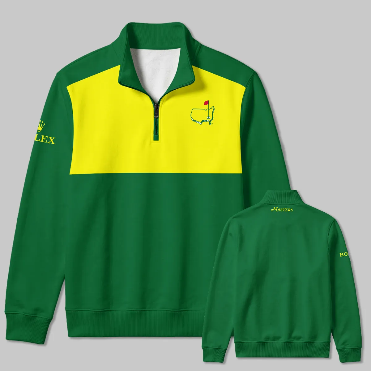 Rolex Masters Tournament Quarter Zip Sweatshirt All Over Prints - Gift for Golf Fans QTMT250326A1ROXGR-QTZ - Image 3