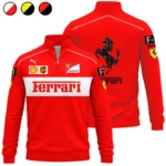 The Prancing Horse Racing Suit Quarter-Zip Sweatshirt All Over Prints BLF1R21325AQTZ - Trackside Outfit