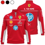Scuderia Ferrari Racing F1 Quarter-Zip Sweatshirt All Over Prints BLF1R23325AQTZ - Racing Lifestyle Clothing
