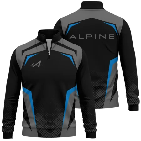 Alpine F1 Teamwear Quarter Zip Sweatshirt BLVA5326A3ALPQZS