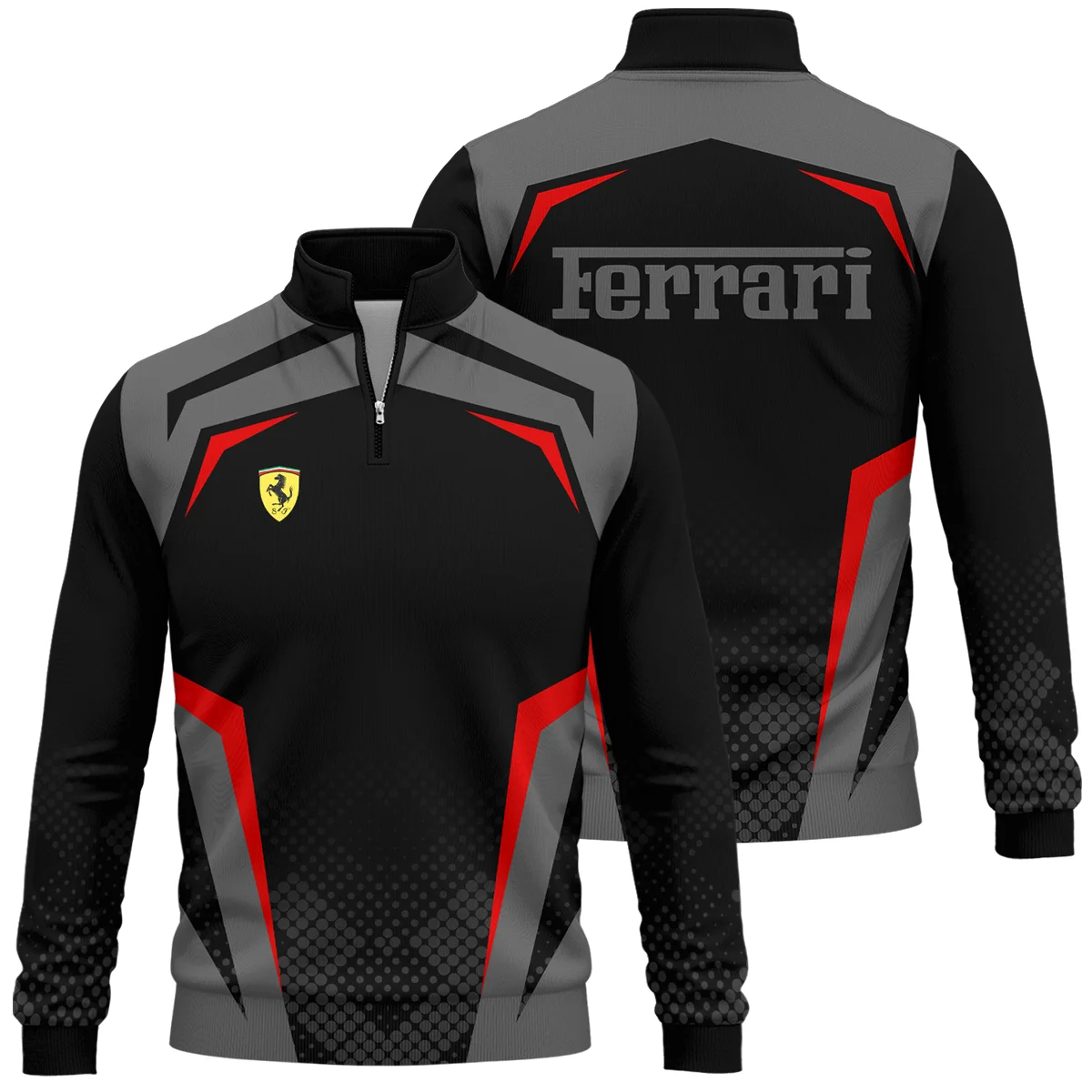 Ferrari F1 Teamwear Quarter Zip Sweatshirt BLVA5326A3FRRQZS
