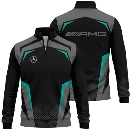 Mercedes F1 Teamwear Quarter Zip Sweatshirt BLVA5326A3MERQZS - Formula Racing Apparel