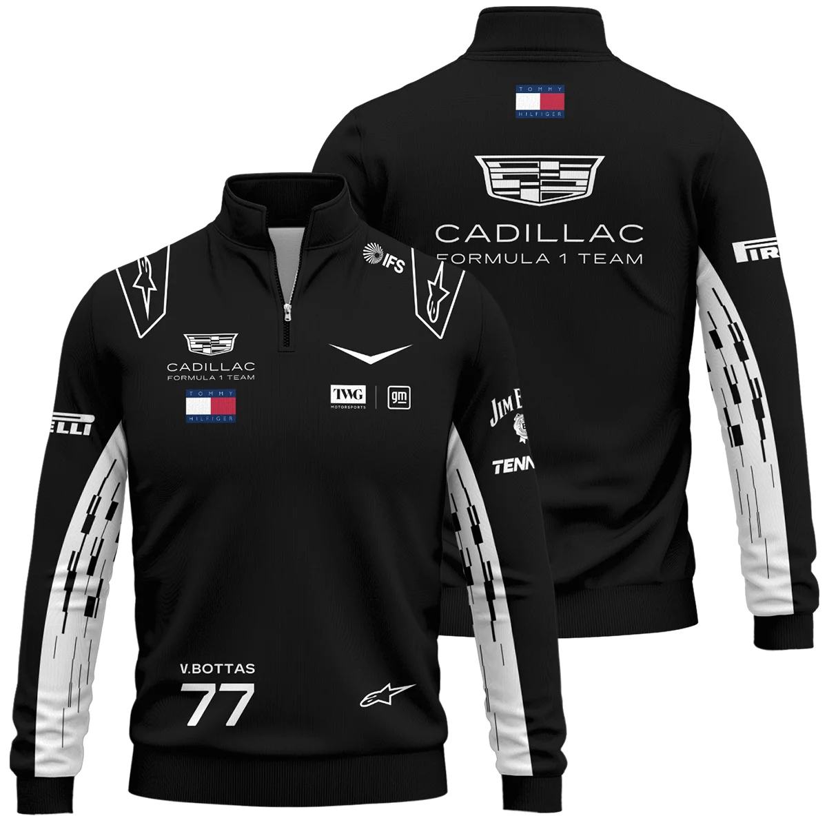 2026 Valtteri Bottas Cadillac F1 Team Apparel Quarter Zip Sweatshirt BLVA9326VB3QZS