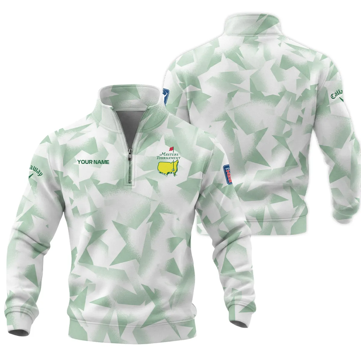 Callaway Masters Tournament Quarter Zip Sweatshirt All Over Prints QTMT030225A3CLW-QTZ - Image 3