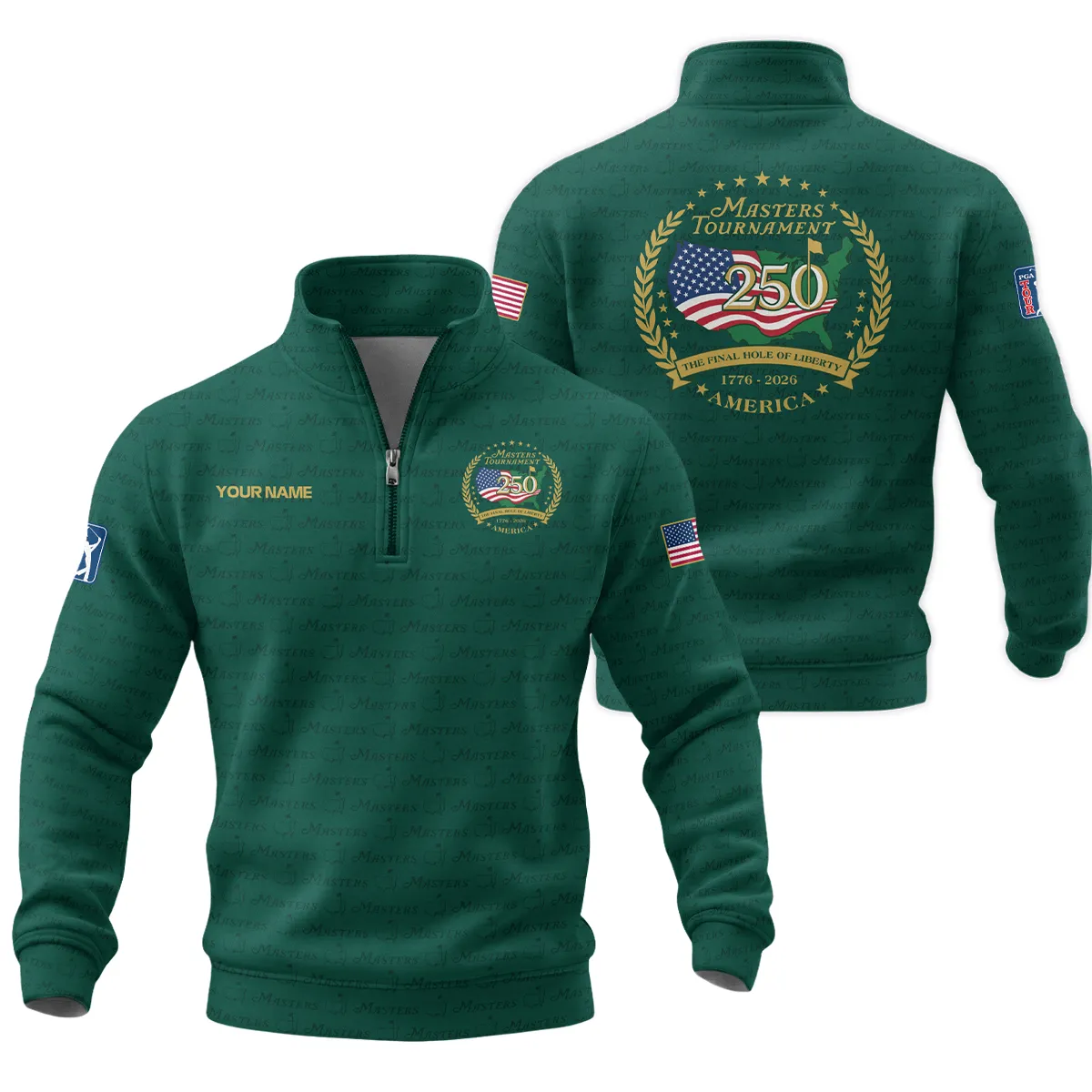 Masters Tournament America 250 Anniversary Quarter Zip Sweatshirt QTMT040325A1NBB-QTZ - Image 3