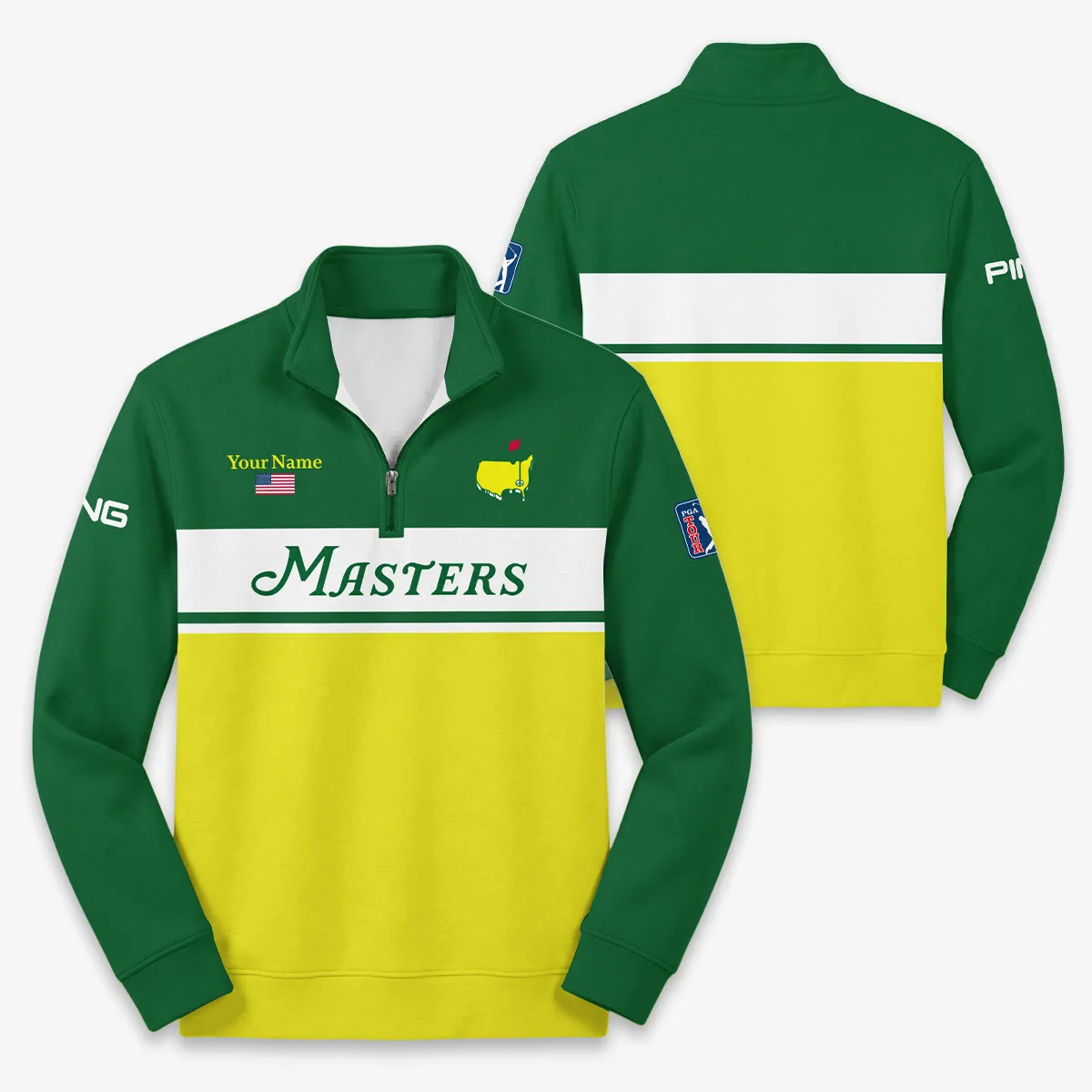 Ping Masters Tournament Quarter Zip Sweatshirt All Over Prints QTMT100325A1PI-QTZ - Image 3