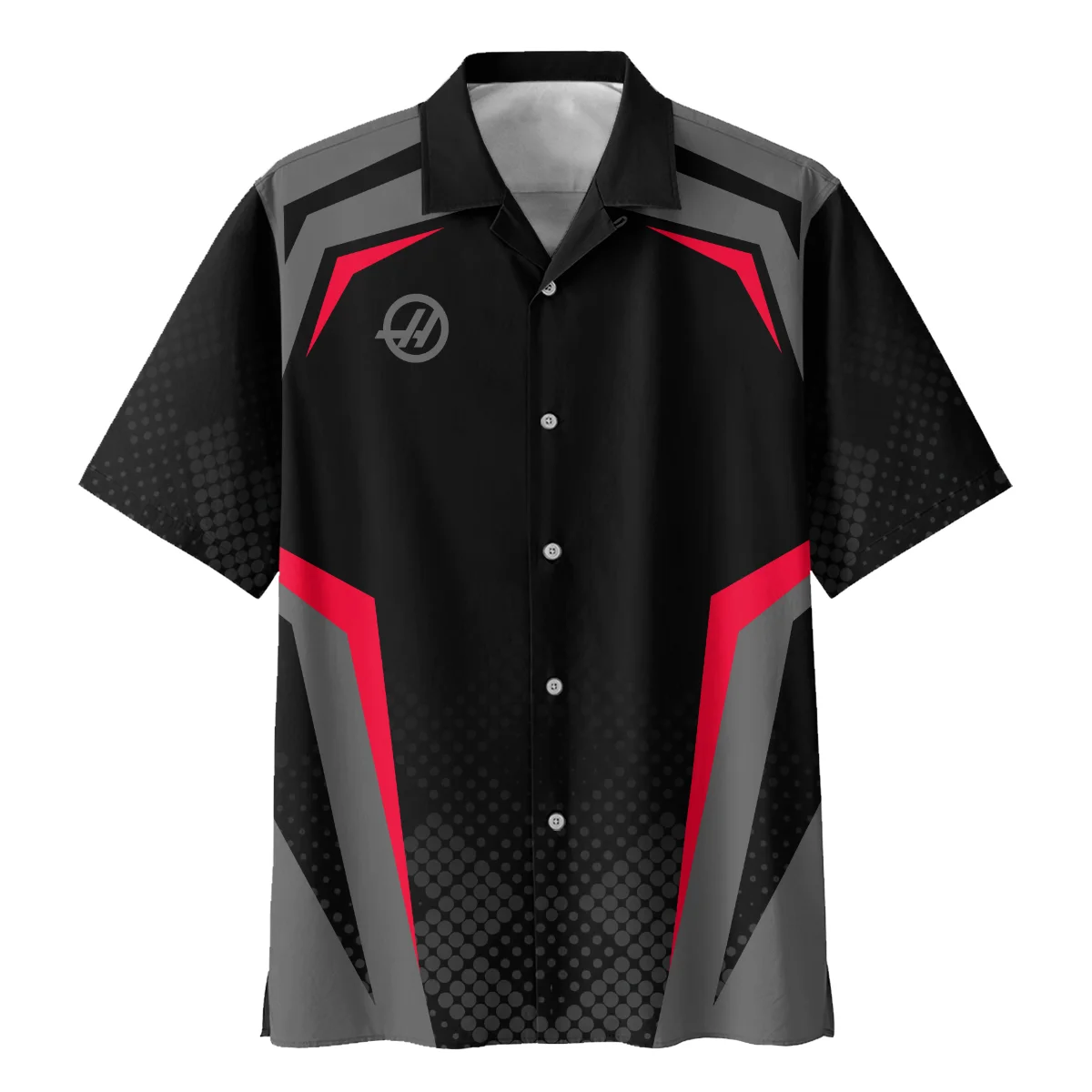 Haas F1 Teamwear Hawaiian Shirt BLVA5326A3HAASHW - Image 2