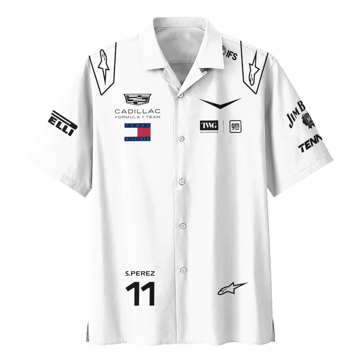 2026 Sergio Perez Cadillac F1 Team Apparel Hawaiian Shirt BLVA9326SP4HW - Image 2