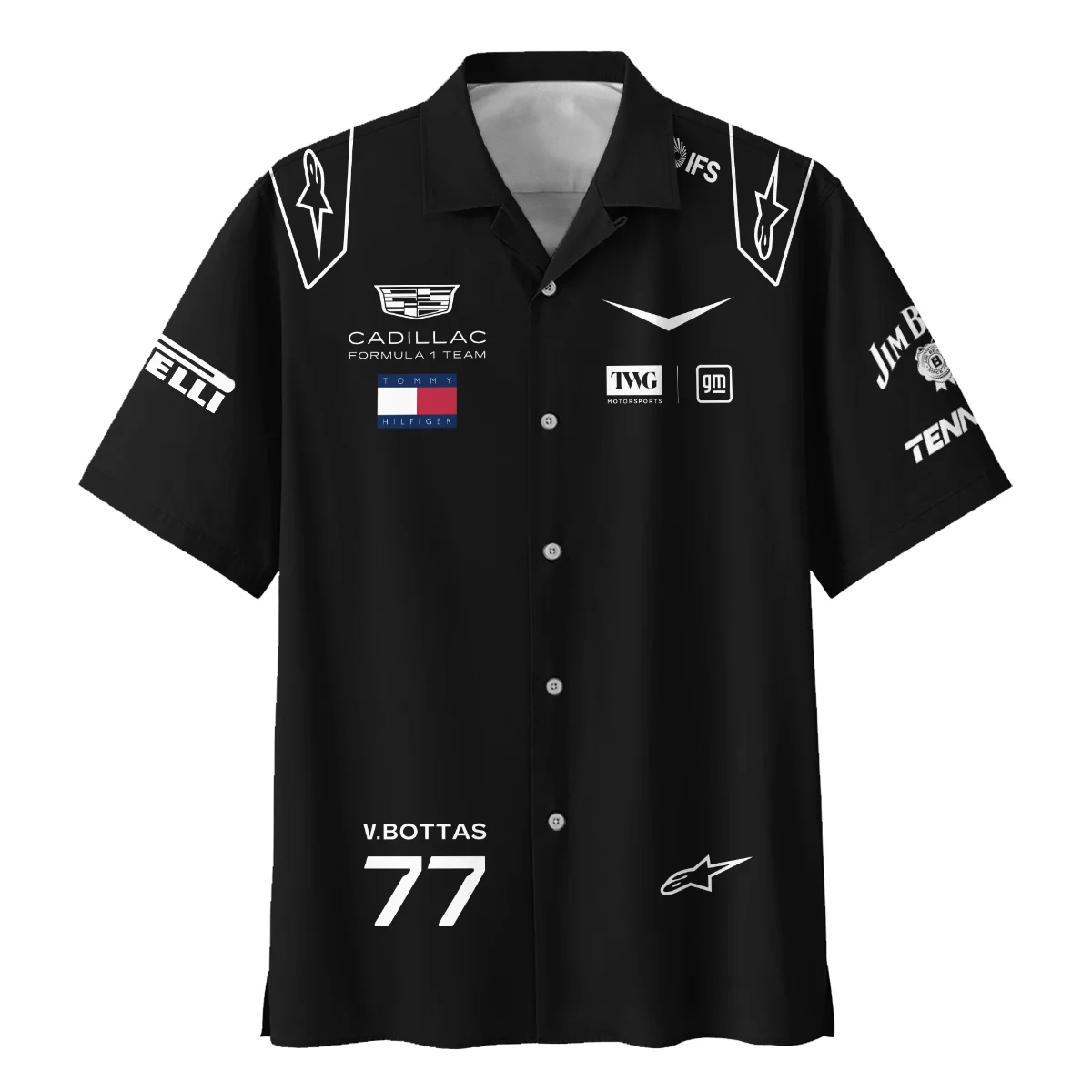 2026 Valtteri Bottas Cadillac F1 Team Apparel Hawaiian Shirt BLVA9326VB3HW - Image 2