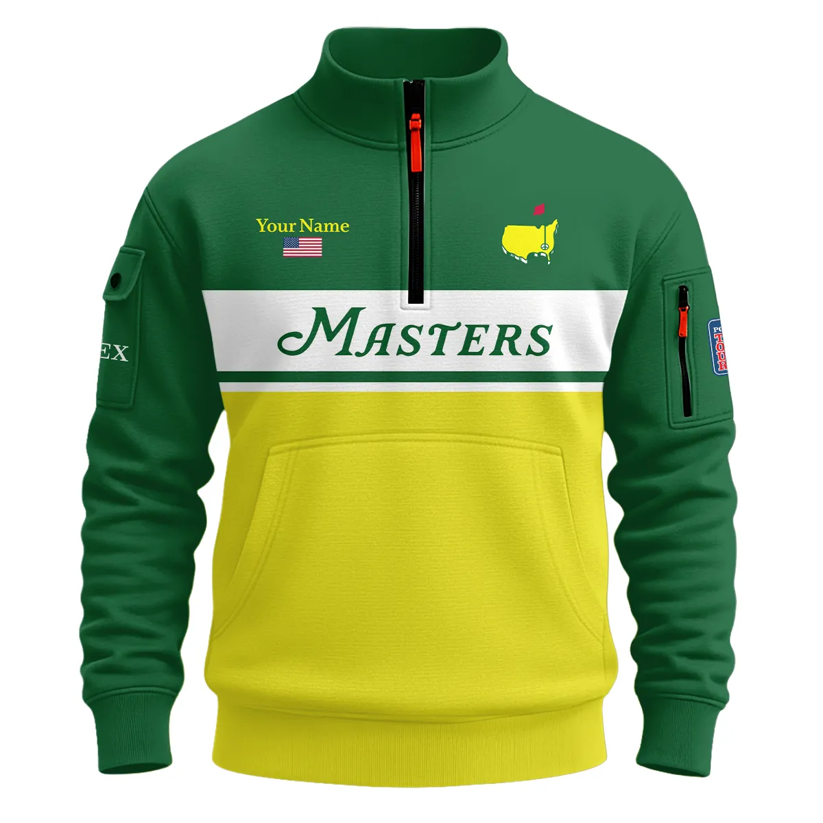 Rolex Masters Tournament Sweatshirt Zipper All Over Prints QTMT100325A1ROX-SHZ