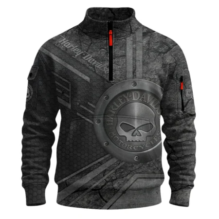 Harley-Davidson Motorcycle Iron Skull Sweatshirt Zipper All Over Prints Gift Fan Love QTVAHL250226A12-SHZ