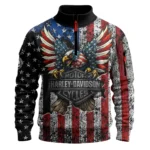 Harley-Davidson Motorcycle American Spirit Sweatshirt Zipper All Over Prints Gift Fan Love QTVAHL250226A13-SHZ