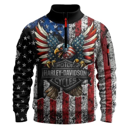 Harley-Davidson Motorcycle American Spirit Sweatshirt Zipper All Over Prints Gift Fan Love QTVAHL250226A13-SHZ