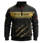 Harley-Davidson Motorcycle Gilded Leather Sweatshirt Zipper All Over Prints Gift Fan Love QTVAHL250226A16-SHZ