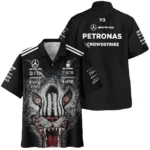 2026 Japan GP Y-3 x Mercedes F1 - Hawaiian Shirt BLMER18326A1HW
