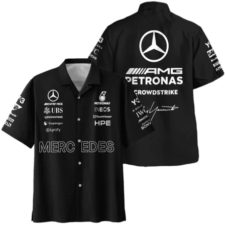 2026 Y-3 x Mercedes F1 Teamwear - Hawaiian Shirt BLMER18326A3HW