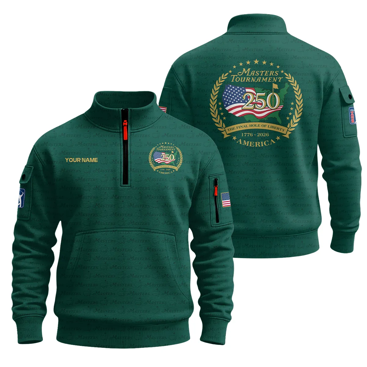 Masters Tournament America 250 Anniversary Sweatshirt Zipper QTMT040325A1NBB-SHZ - Image 3
